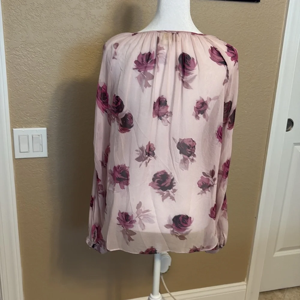 Kate‎ Spade Pink Floral Sheet Blouse, Size M/L